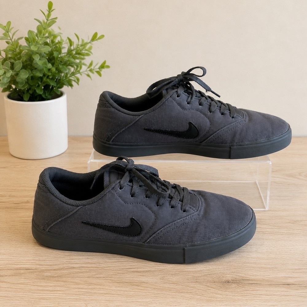 Nike SB Check Solarsoft Mens 6.5 Skate Shoes Canvas Dark Grey Women's 8‎ Unisex